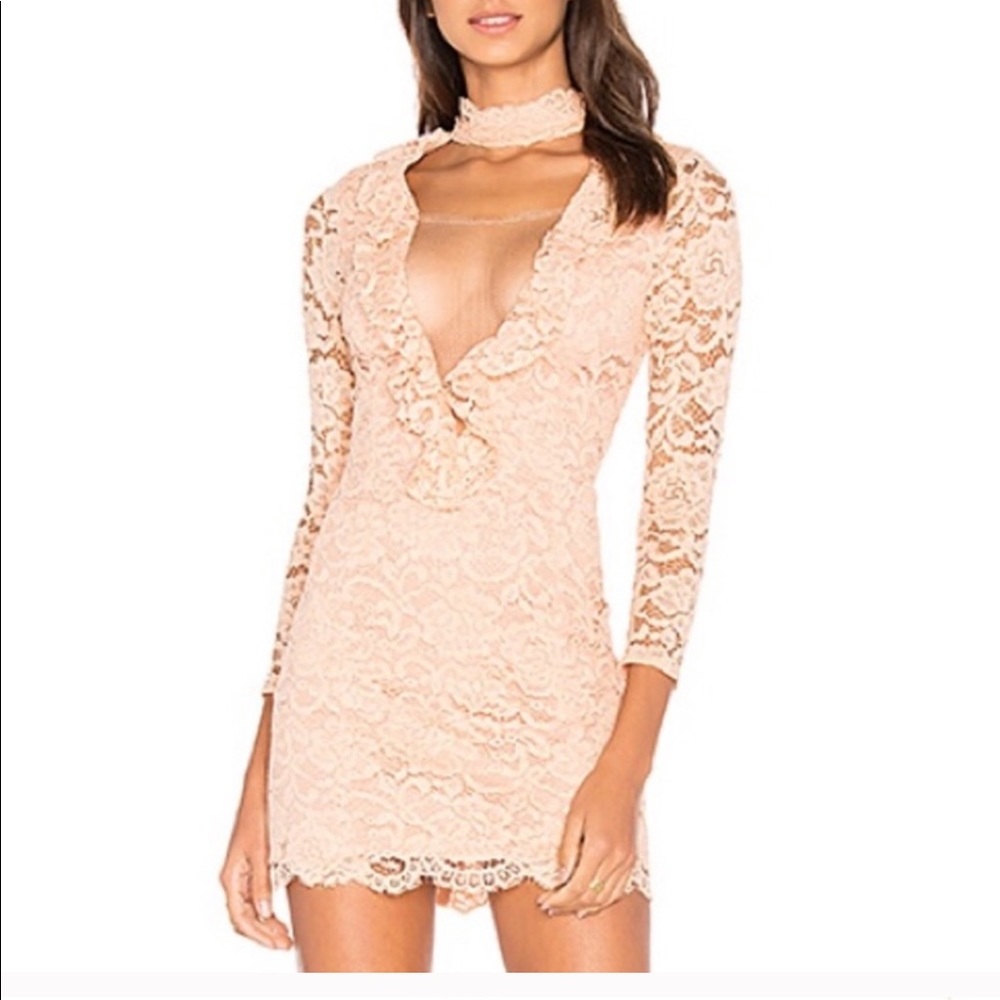 New without tag Revolve NBD Lizzy Dress Nude/Beige